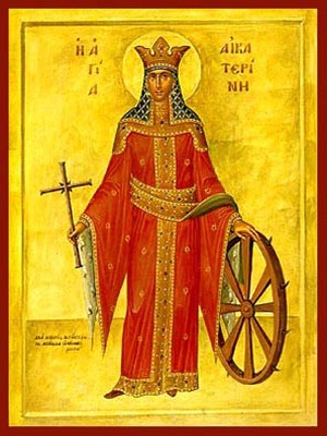 SAINT CATHERINE THE GREAT MARTYR, ΟF ALEXANDRIA, FULL BODY