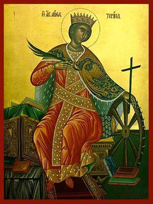 SAINT CATHERINE THE GREAT MARTYR, OF ALEXANDRIA, ENTHRONED