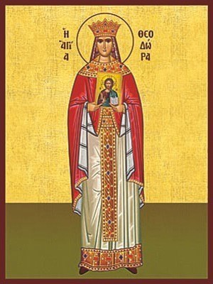 SAINT THEODORA, THE EMPRESS OF BYZANTIUM, FULL BODY
