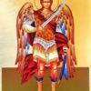 ARCHANGEL MICHAEL, FULL BODY - Silkscreen on Cotton Canvas, 14×20cm / 5,6×8in