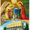 ANNUNCIATION, WITH TEMPLE AT TENOS, GREECE