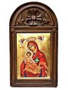 CARVED ICON WITH SILKSCREEN