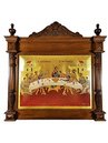 Last Supper, Carved Wooden Icon 3-Dimensional with Silkscreen