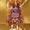 ARCHANGEL MICHAEL, PANORMITES OF SYME, GREECE, FULL BODY - Gilded Print on Paper, 4x5cm / 1,6x2in