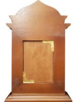 carved wooden icon with patina-dark color-back view